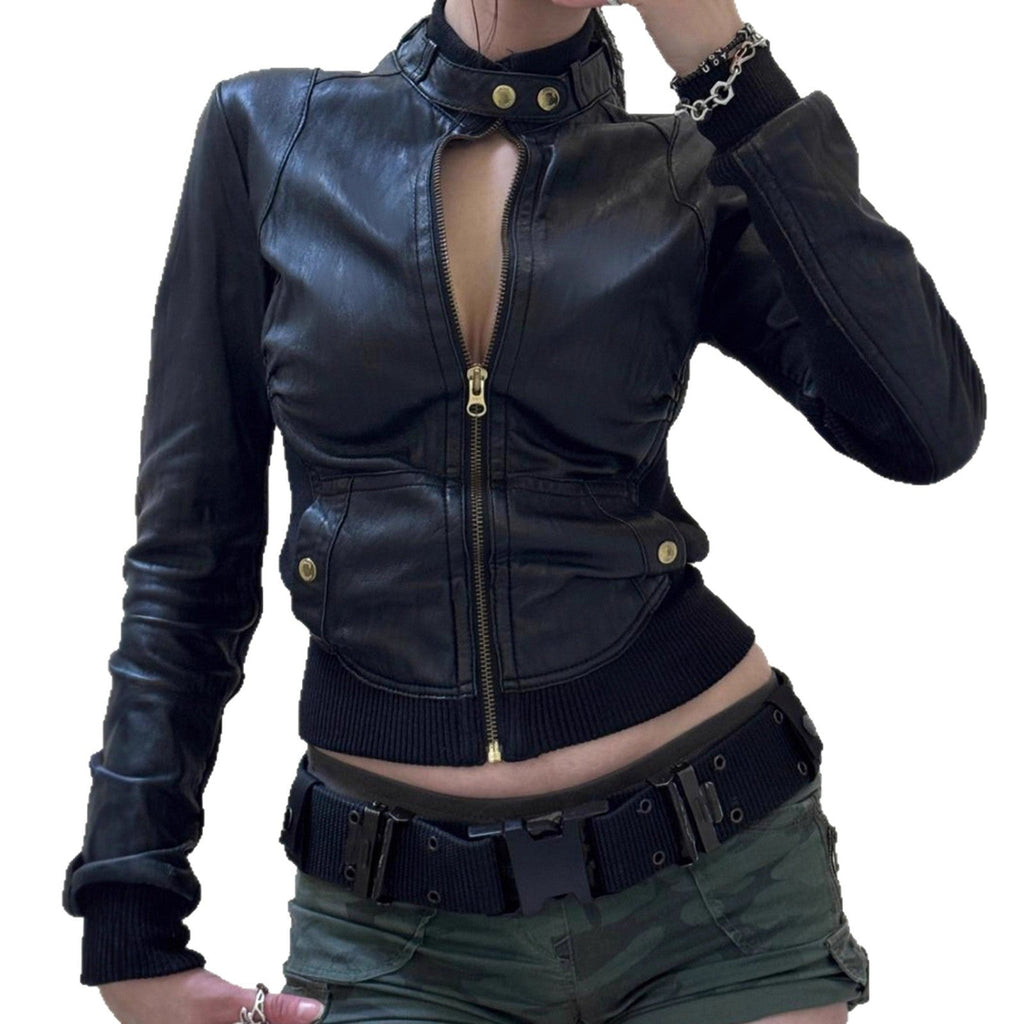 American Style Locomotive Short Leather Jacket