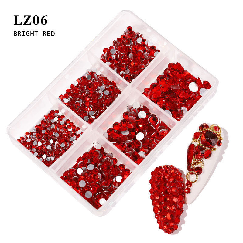 Vibrant Mixed Color Flatback Rhinestones | Nail Art Gemstone Decoration Kit