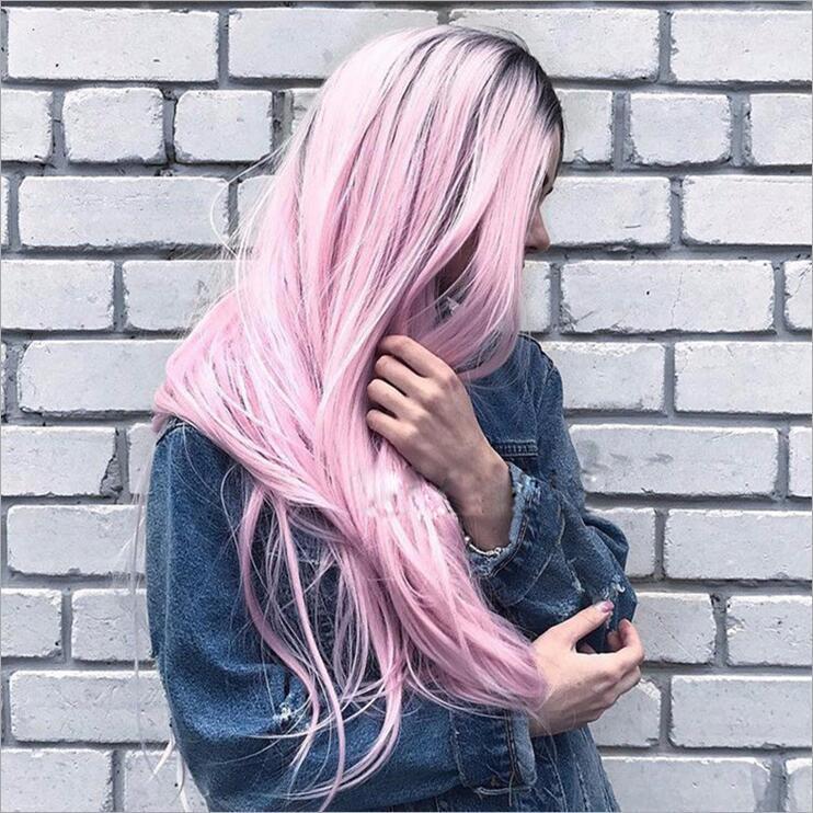 Long Straight Ombré Hair Extension | Trendy Gradient Color Fake Hair