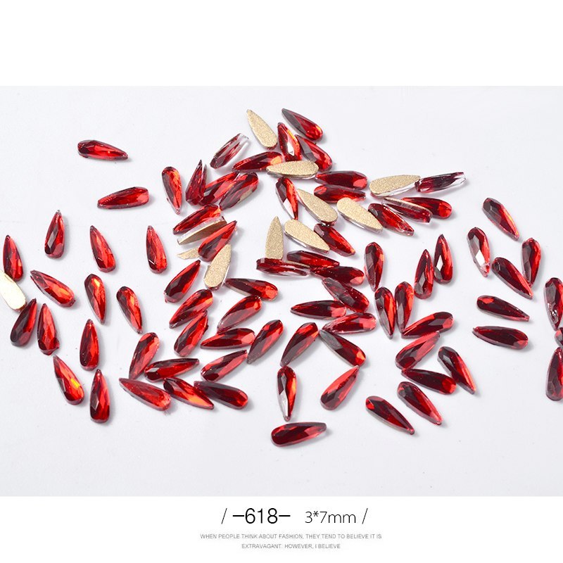 Luxury 10pc Long Water Drop Nail Rhinestones | 3D Glitter Nail Art Supplies