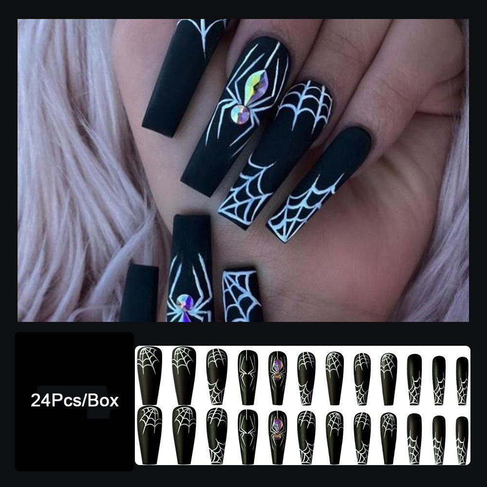 Gothic Dark Spider False Nails | Sweet & Cool Halloween Wearable Armor Set