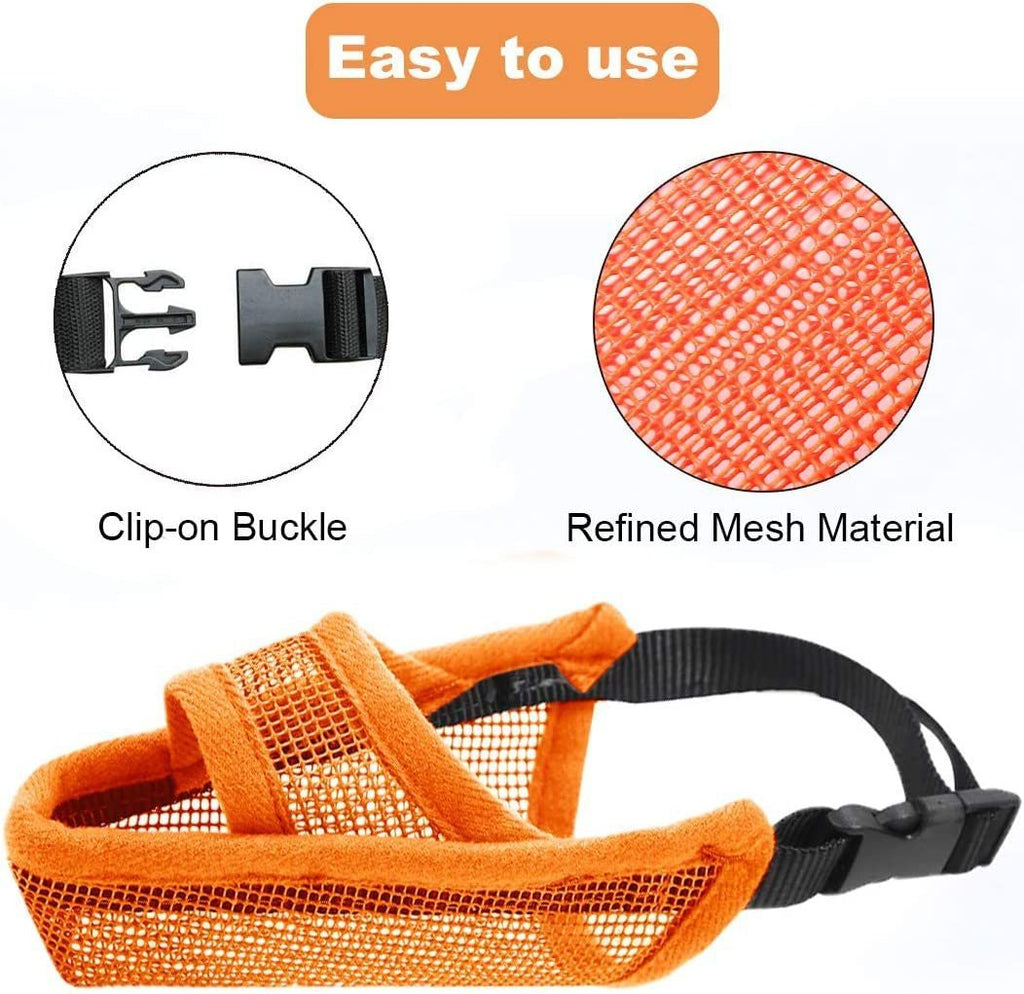 Breathable Mesh Dog Muzzle | Anti-Bite, Anti-Barking, & Anti-Eating for All Sizes
