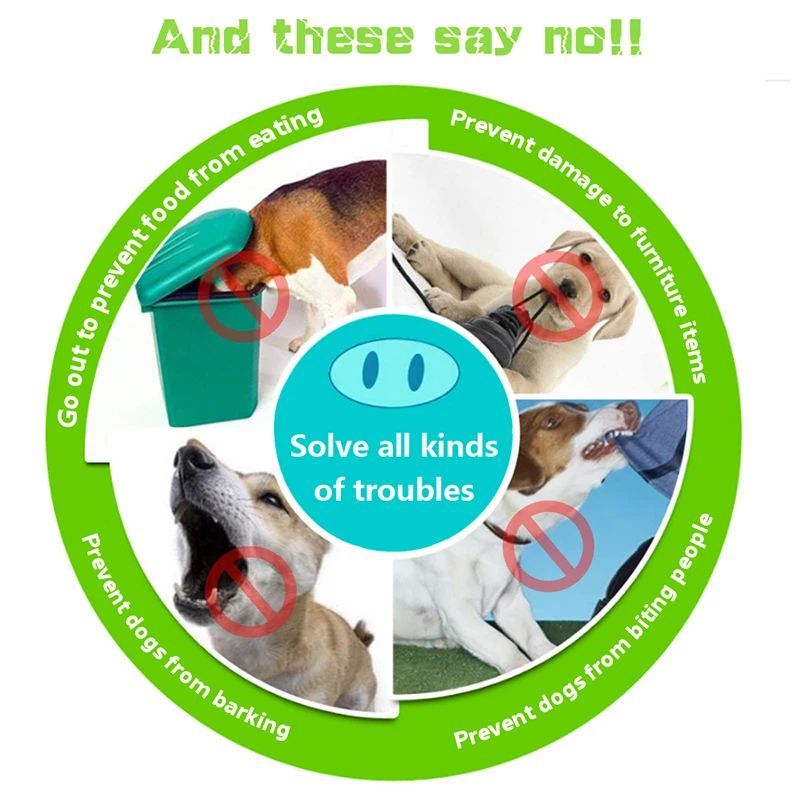 Dog Anti-Bite Piggy Mouth Muzzle Cover | Long Snout Pet Training & Daily Use