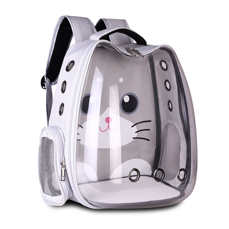 Breathable Space Pet Backpack | Portable Shoulder Bag for Cats & Dogs
