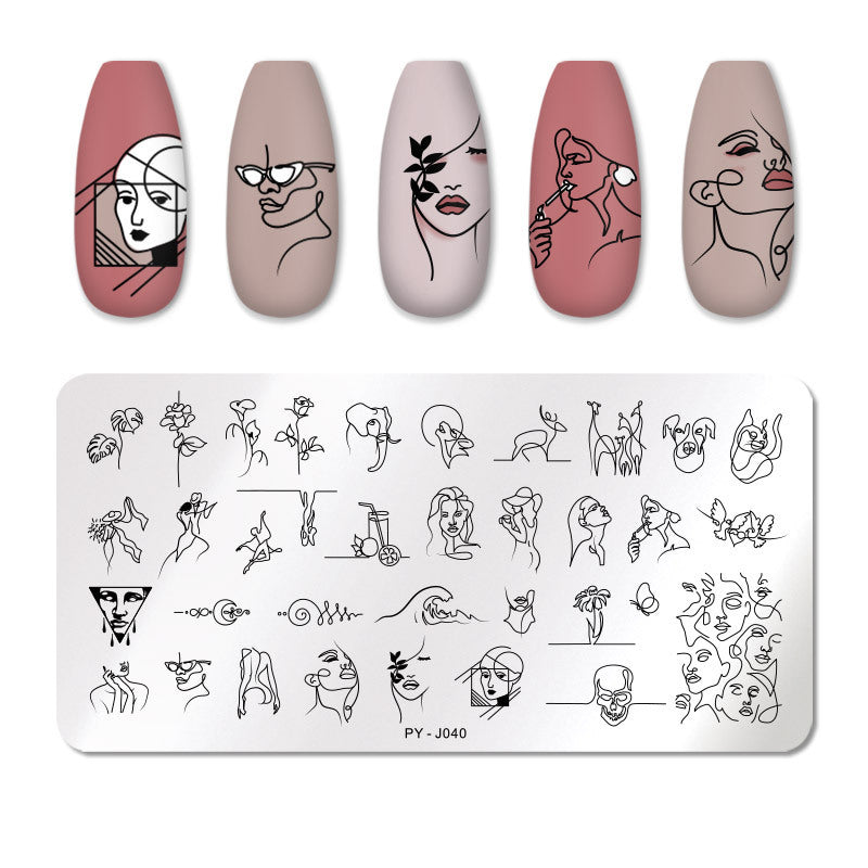 Professional Nail Art Stamping Plate | Stainless Steel Image Design Template