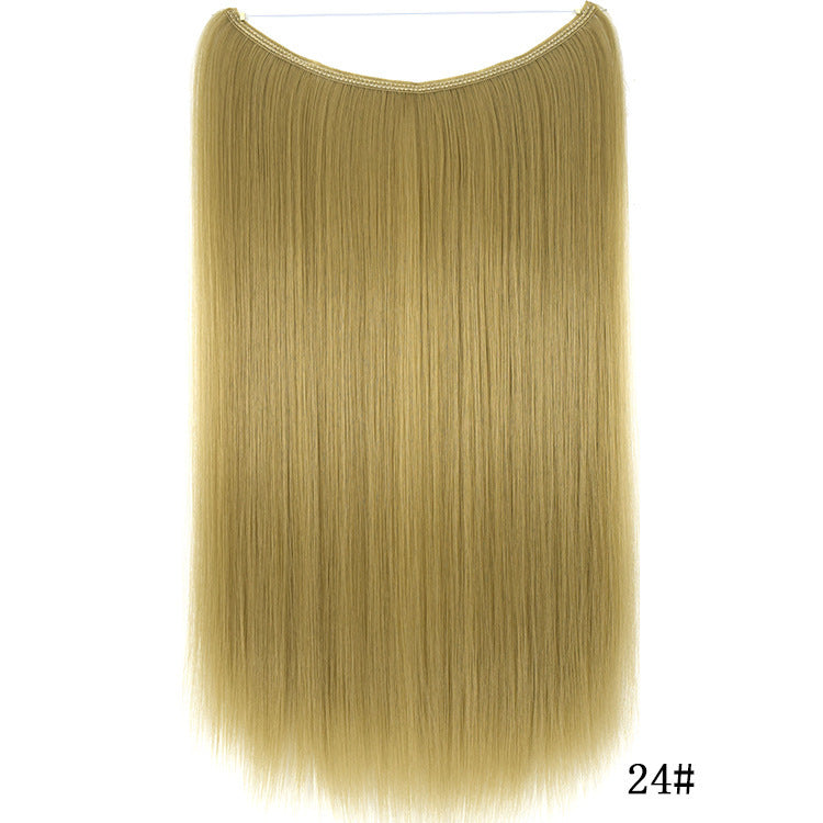 Silky Straight 22" Synthetic Hair Extensions | Invisible Wire No Clips