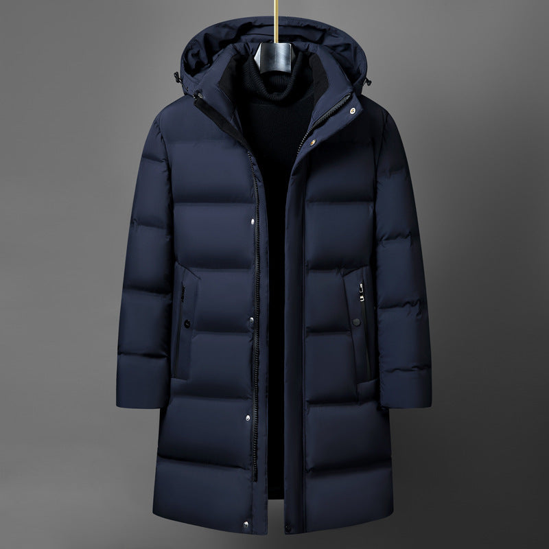 Men's Premium Mid-Length Down Jacket | Heavyweight Warm Fashion Coat