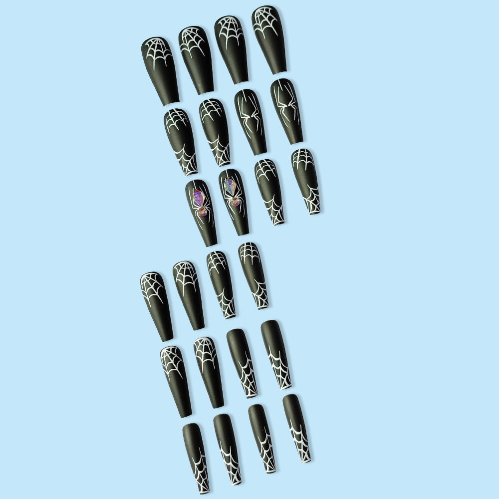 Gothic Dark Spider False Nails | Sweet & Cool Halloween Wearable Armor Set