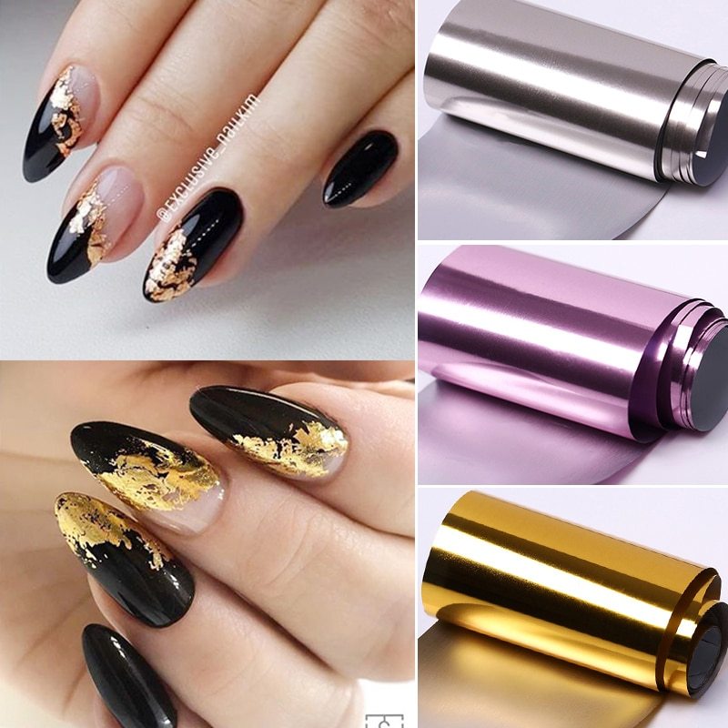 Rose Gold Nail Art Transfer Stickers | Nail Star Foil Decals