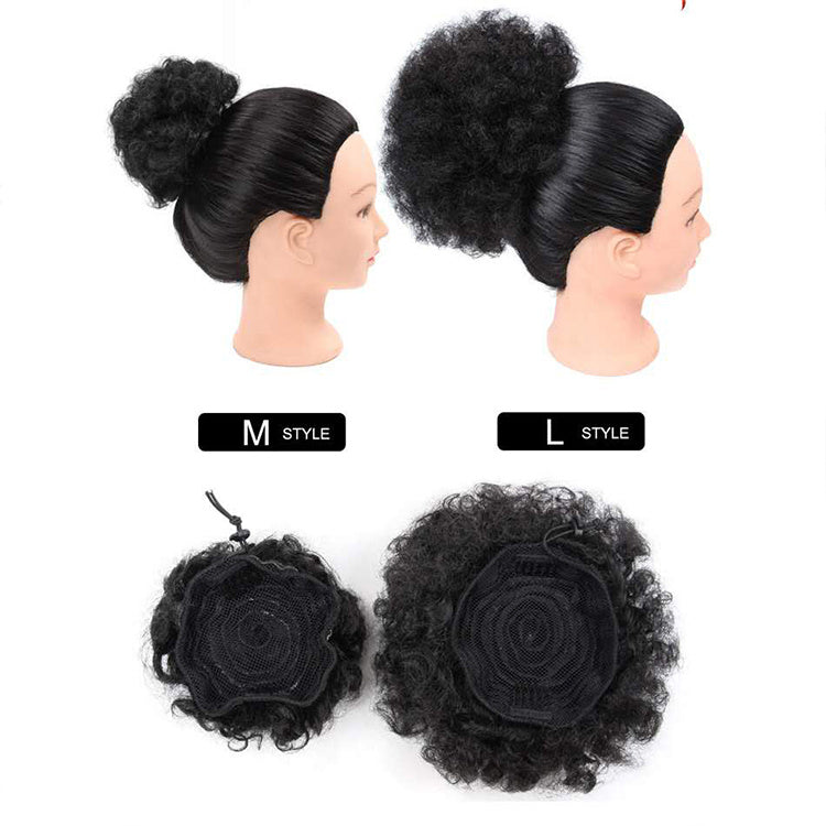 Flower Bud Bun Hairpiece Wig | Exaggerated Messy High Bun Style