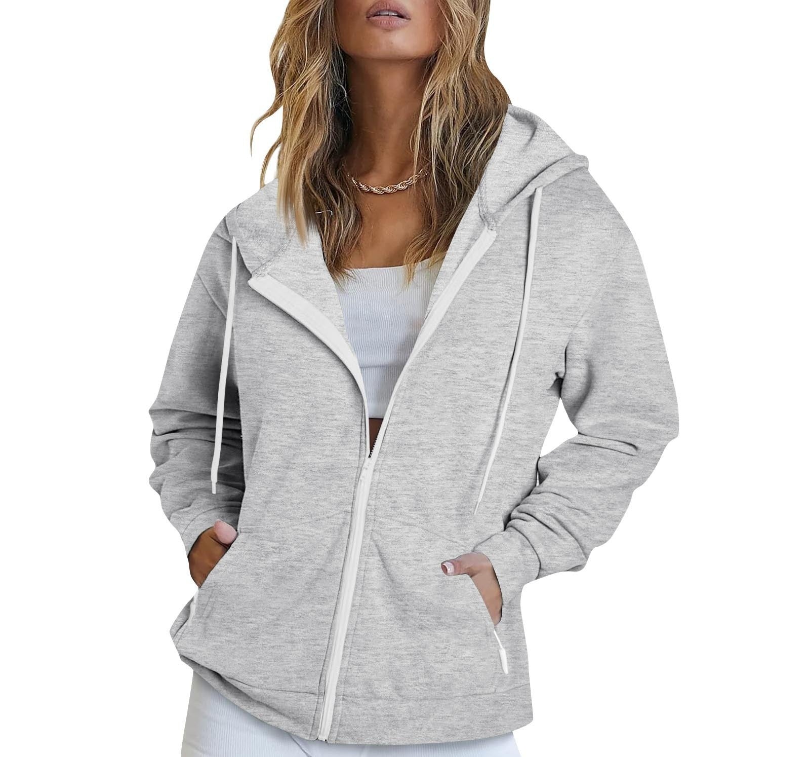 Unisex Sports Full-Zip Hoodie Cardigan