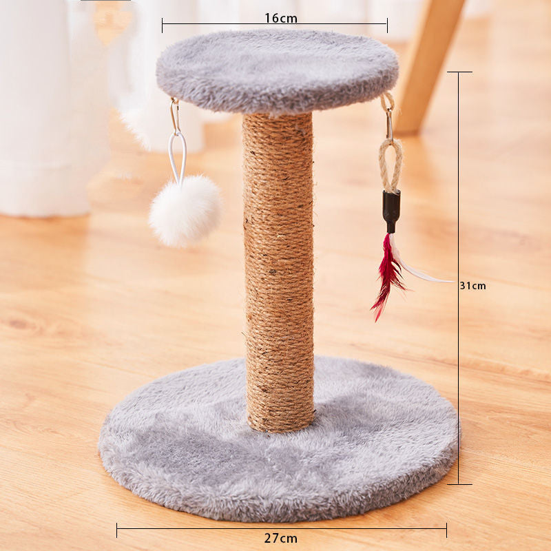 Durable Vertical Sisal Scratcher | Non-Shedding Anti-Scratch Post