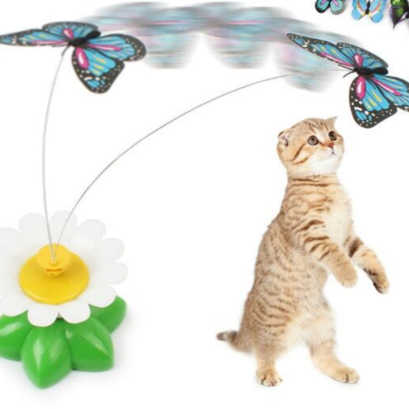Electric Automatic Rotating Flower Cat Toy | Interactive Pet Teaser