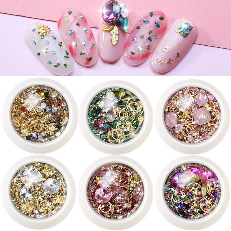 Rhinestone Nail Diamond & Rivet Kit | Mixed Metal Nail Art Decals