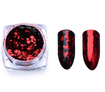 Magic Mirror Aluminum Nail Flakes | Irregular Pigment for Chrome & Glitter Nail Art