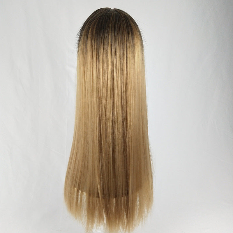 Long Straight Ombré Hair Extension | Trendy Gradient Color Fake Hair