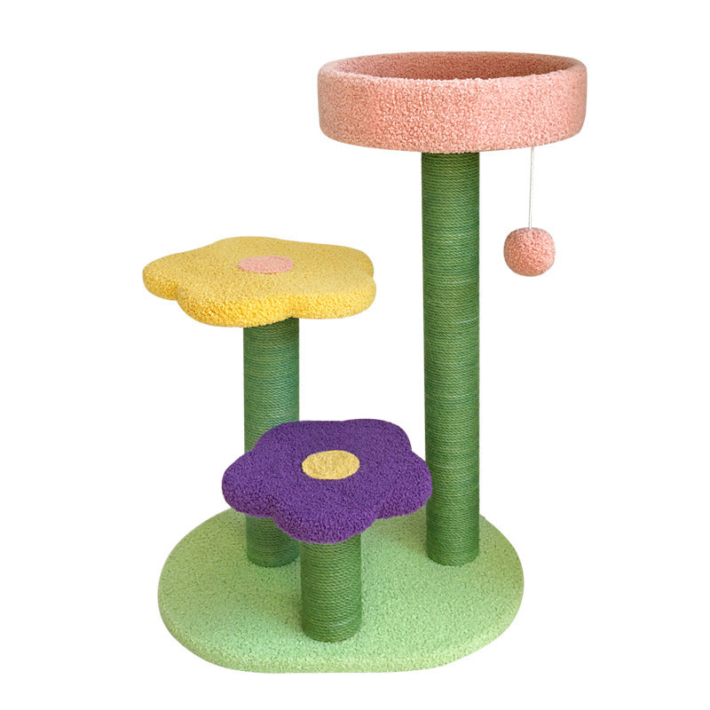 Tall Cat Tower with Scratch Board | Wear-Resistant Cat Climbing Tree