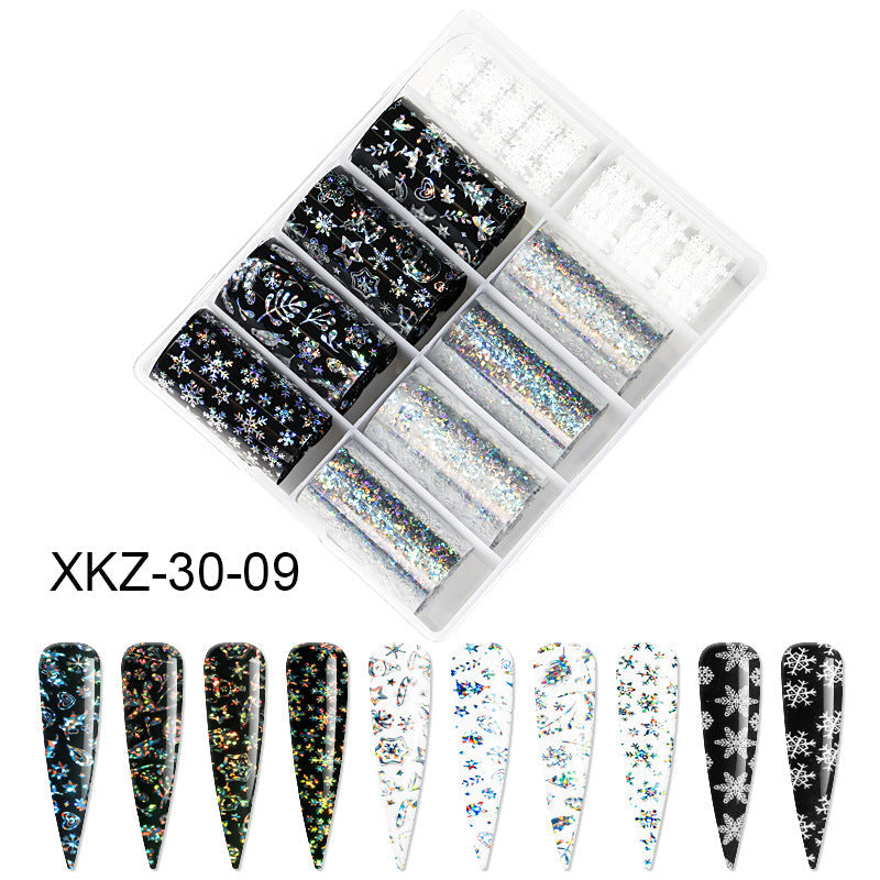 European & American Style Nail Transfer Paper | Laser Star & Butterfly Foil Decals
