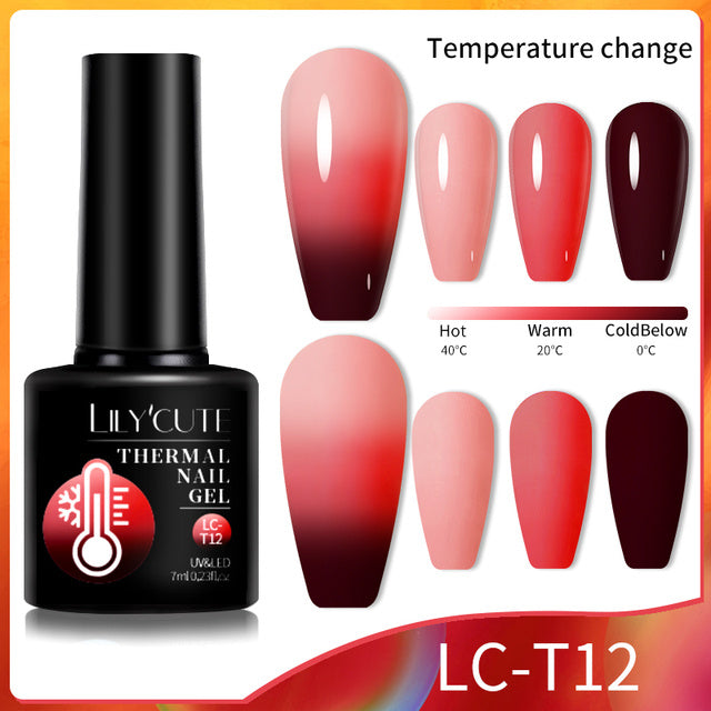Winter Thermal Color Changing Gel Nail Polish | Mood Temperature Effect Polish