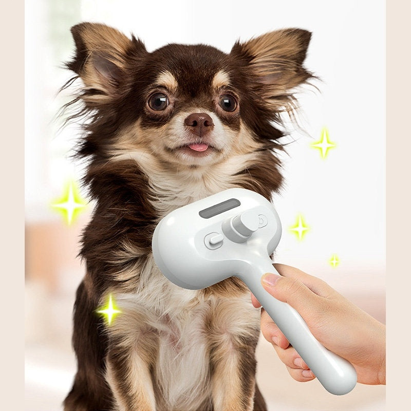 Mist Humidifier Dematting Tool | Self-Cleaning Dog & Cat Grooming Brush