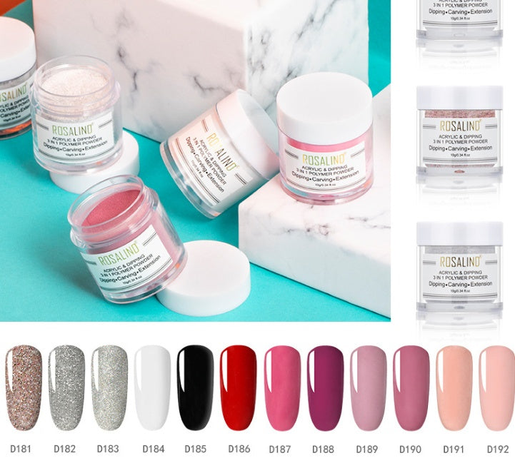 Professional 3-in-1 Crystal Infiltrating Nail Powder | Dip, Acrylic & Builder