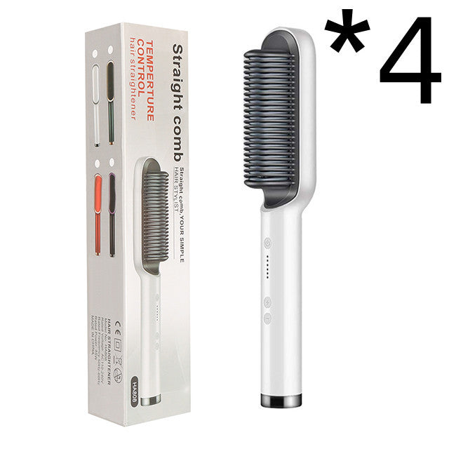 Electric Hair Brush Straightener & Curler | Dual-Purpose Negative Ion Hot Comb