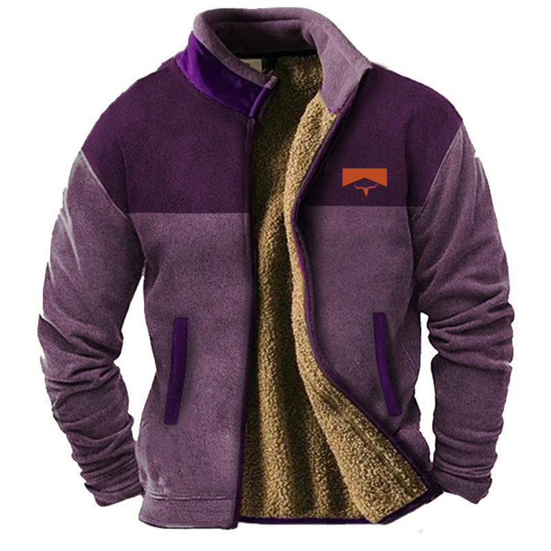 Warm Fleece Jacket Coat for Men | Trendy Cotton Clothes Outerwear
