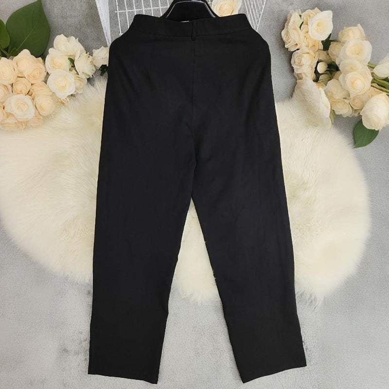 Women's High Waist Ankle-Tied Fashion Trousers