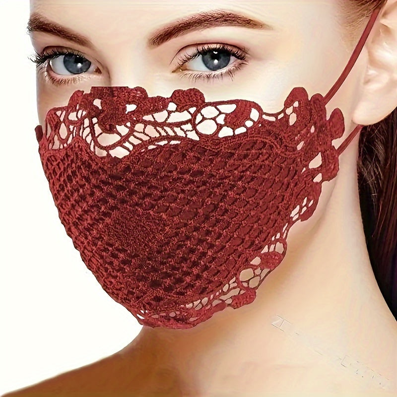 Women's Adjustable Lace Face Masks with Ear Loops