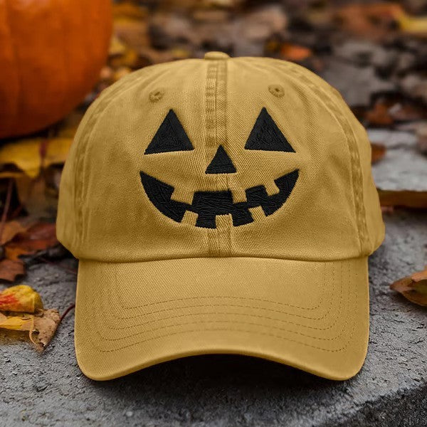 Spooky Fun Pumpkin Pattern Halloween Beanie Hat