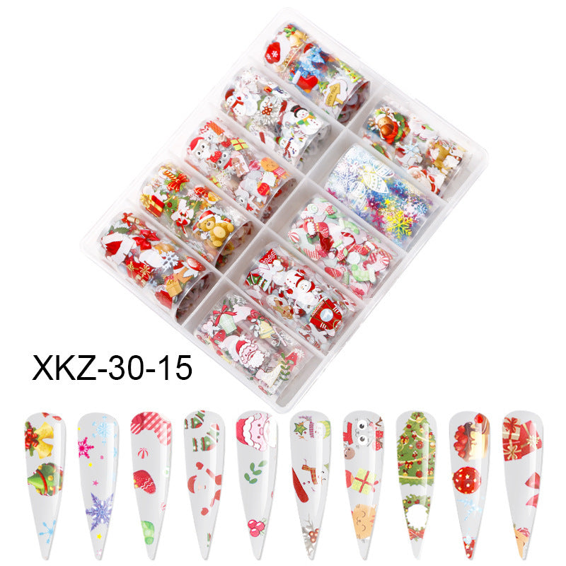 European & American Style Nail Transfer Paper | Laser Star & Butterfly Foil Decals