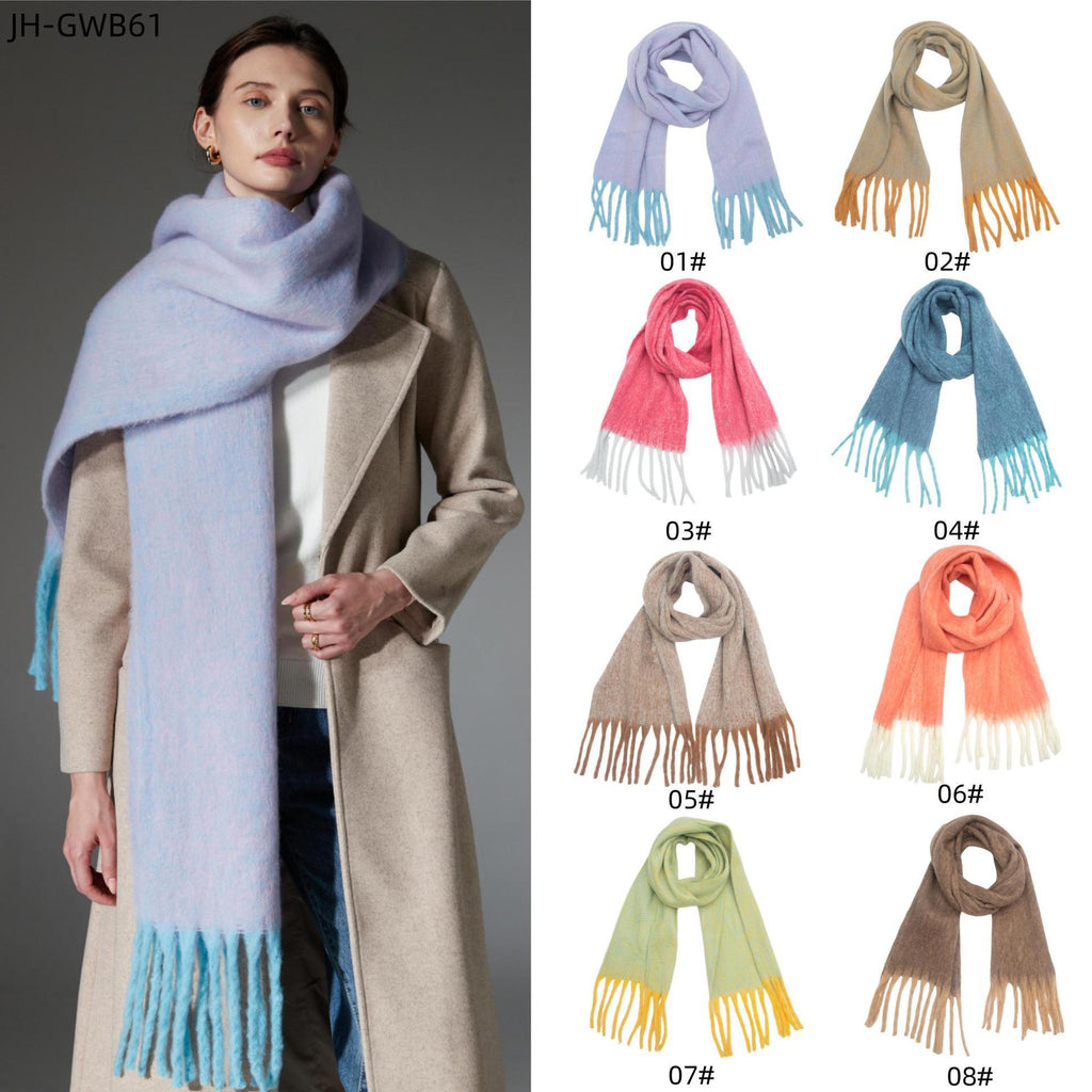 Women's Clip Flower Circle Yarn Tassel Wrap