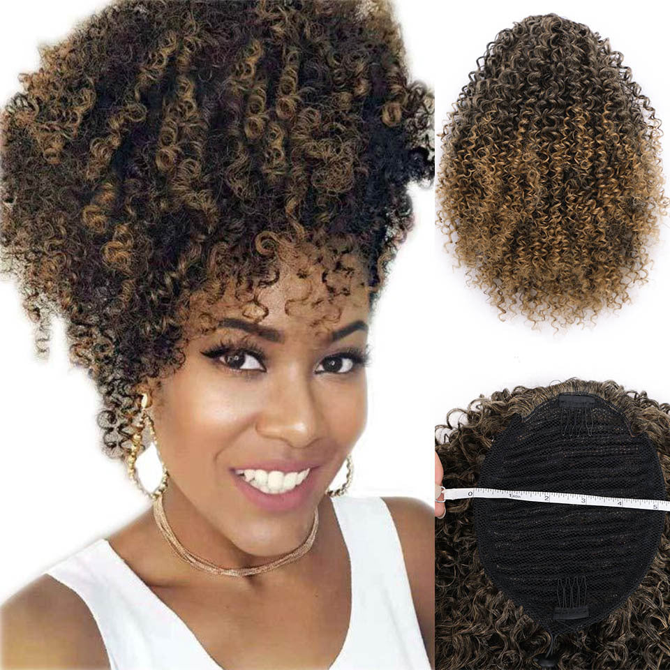 Euro-American Fluffy Ponytail Extension | Chemical Fiber High Puff Drawstring Wig