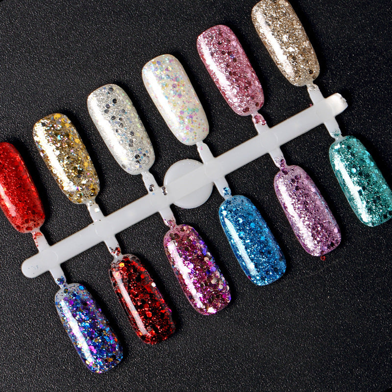 High-Shine Glitter Sequins Gel Polish | Soak-Off UV LED Nail Art Glue