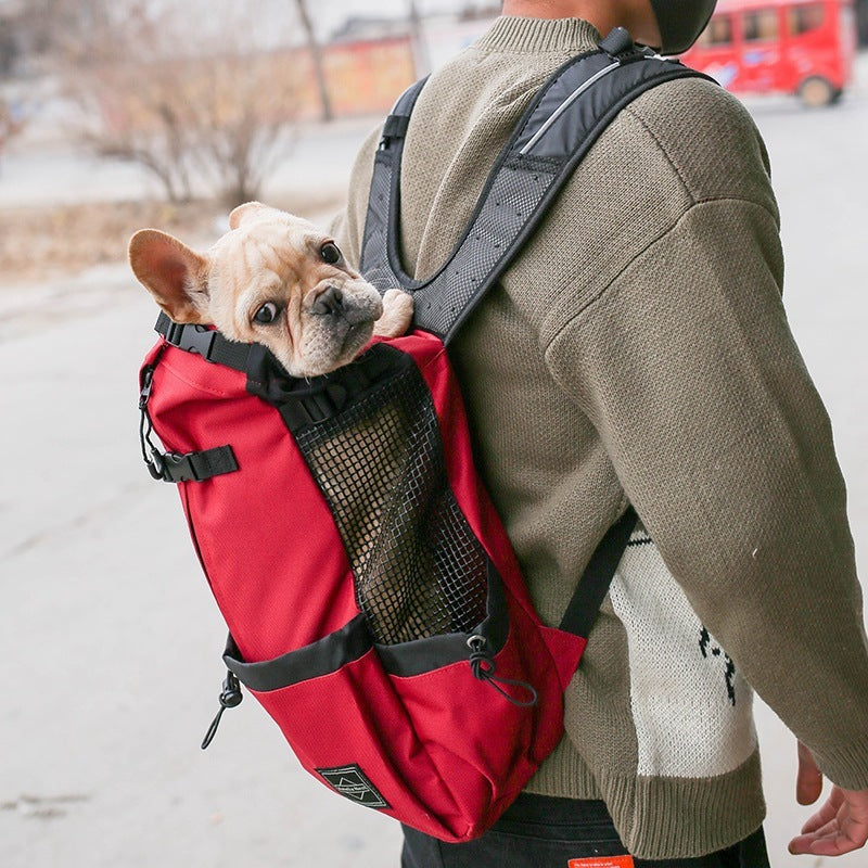 Double Shoulder Pet Carrier Backpack | Outdoor Travel Bag for Dogs & Puppies