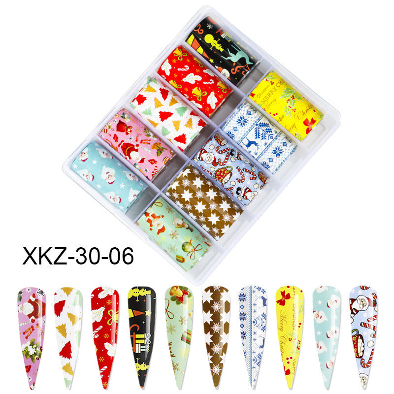 European & American Style Nail Transfer Paper | Laser Star & Butterfly Foil Decals