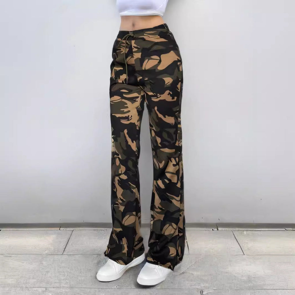 Women's Street Trend Split Hem Casual Pants