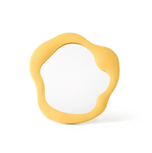 Modern Abstract Desktop Makeup Mirror | Simple Plastic Special-Shaped Design