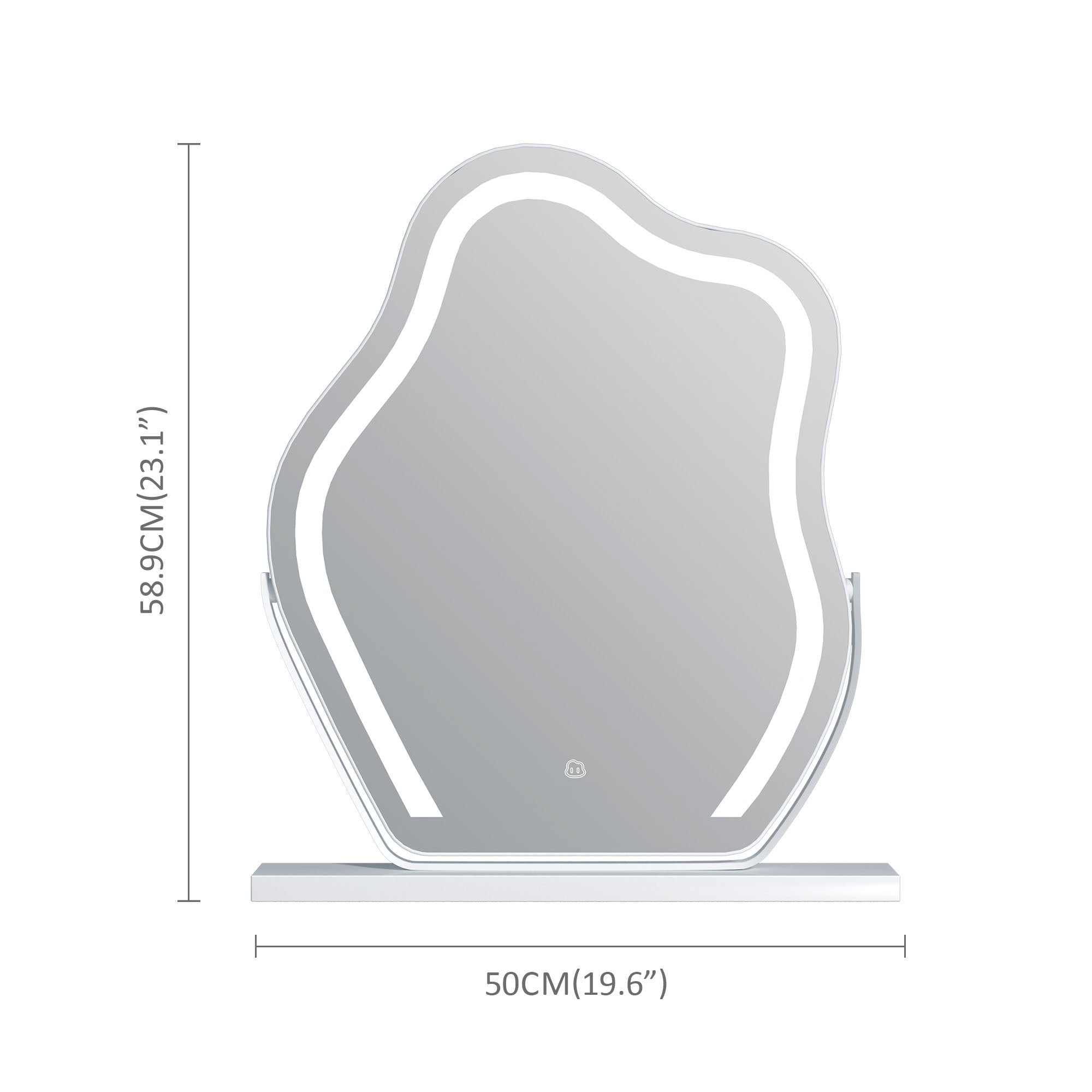 Smart Cloud LED Vanity Mirror | Wall Mount Decor with Dimmable Light Strip