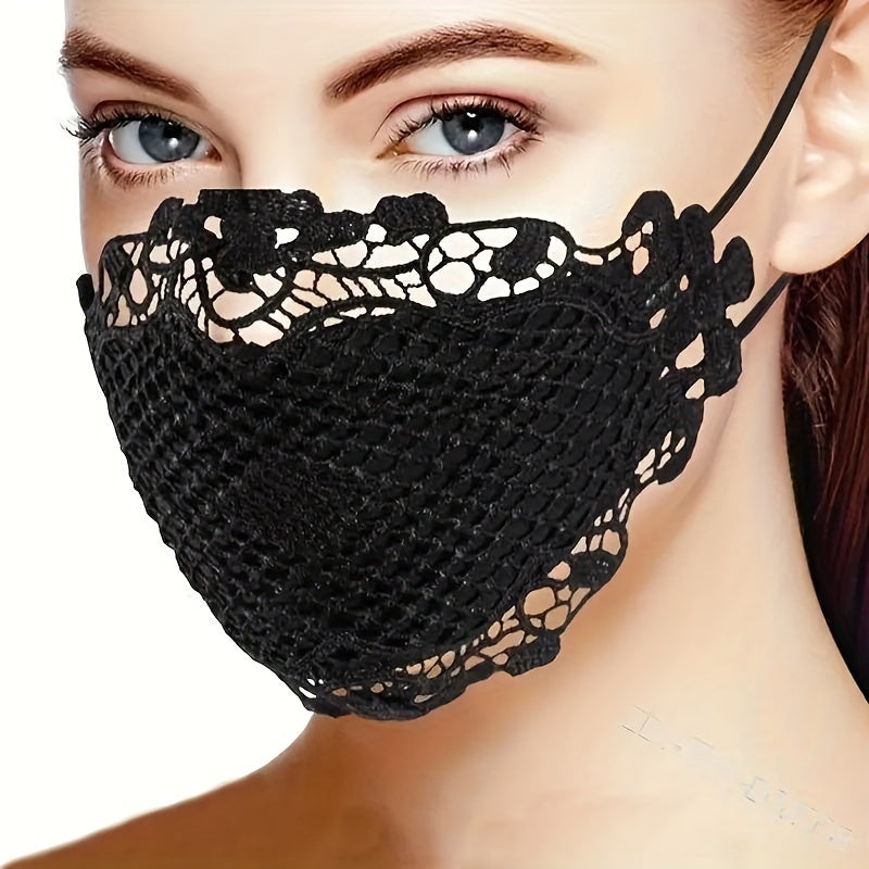 Women's Adjustable Lace Face Masks with Ear Loops