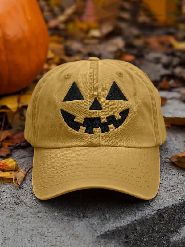 Spooky Fun Pumpkin Pattern Halloween Beanie Hat