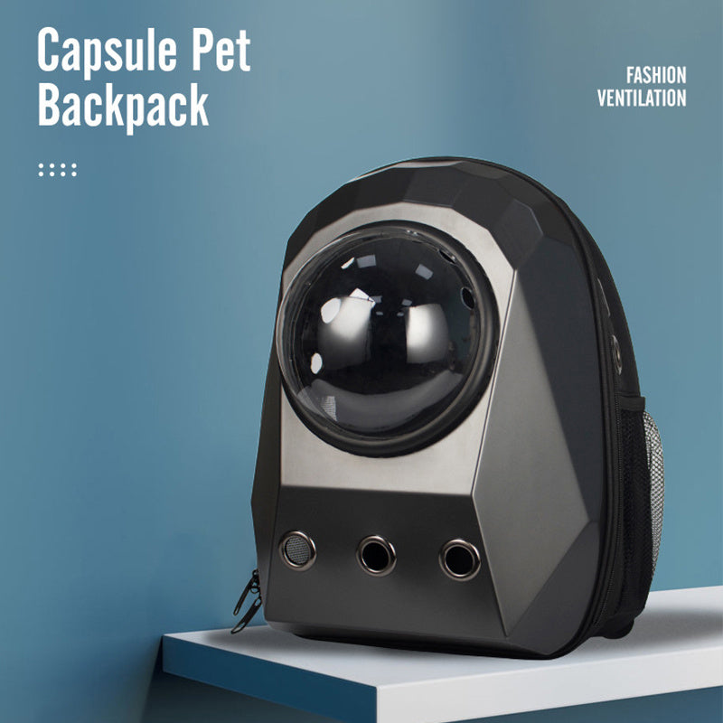 Breathable Pet Space Capsule Carrier Bag | Dog & Cat Travel Backpack Cage