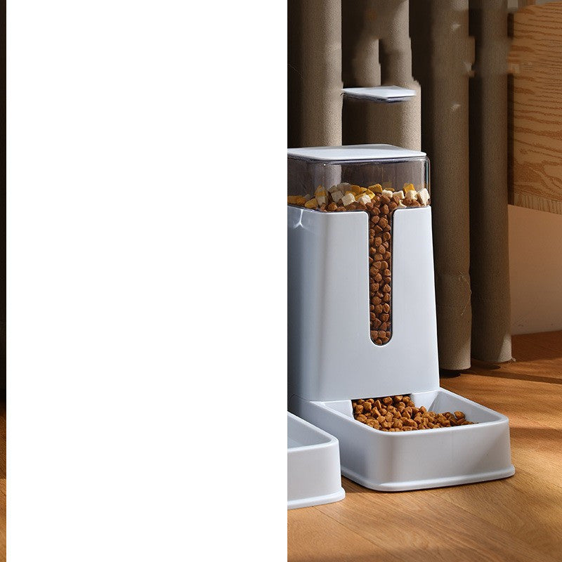 Automatic Pet Feeding Station: Double Bowl with Water Dispenser for Cats and Dogs