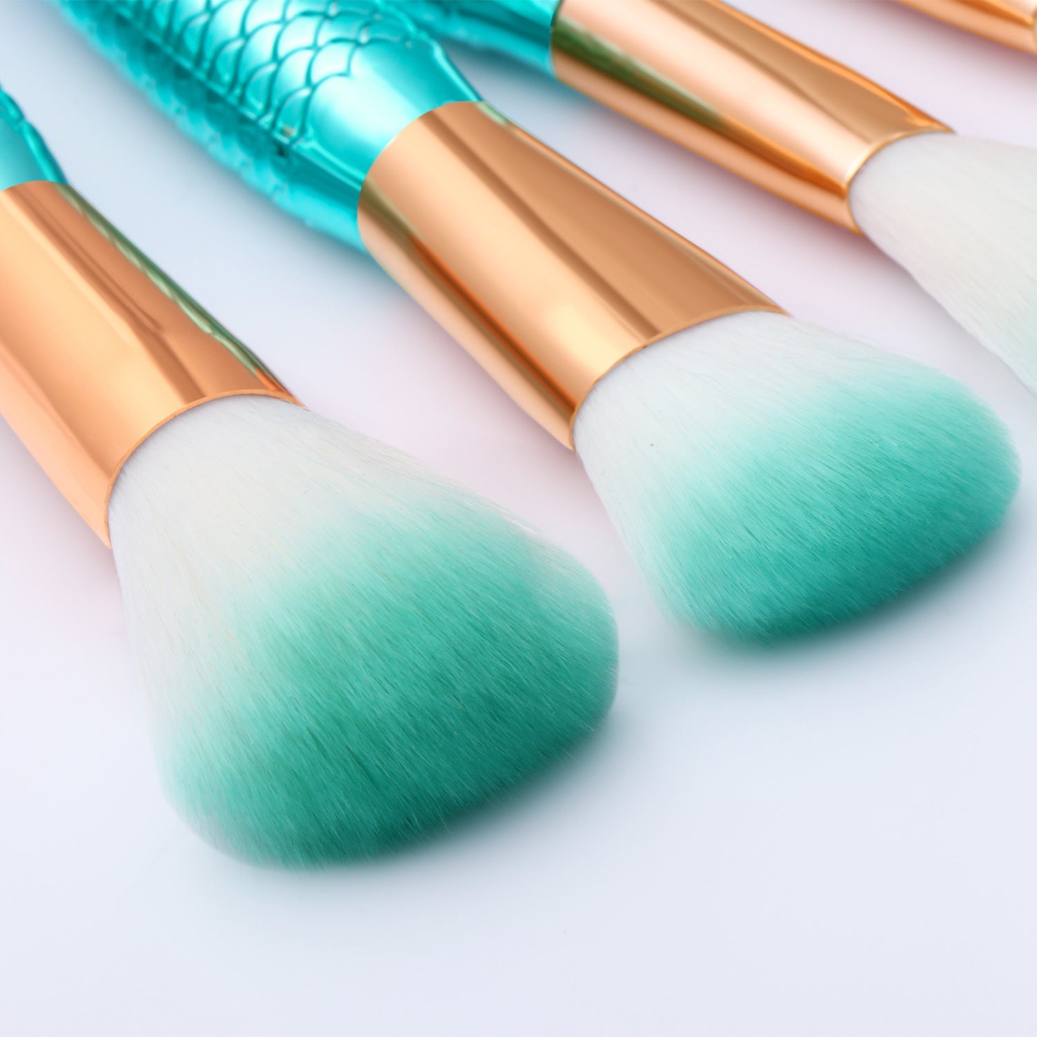 Fantasy Mermaid 11-Piece Brush Kit | Maquillaje Foundation, Eyebrow & Eyeliner Set