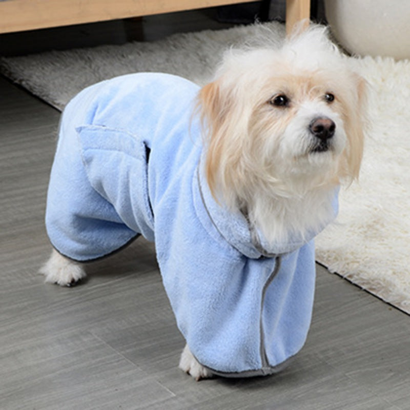 Microfiber Pet Absorbent Towel | Quick-Dry Dog Bathrobe for Dogs & Cats