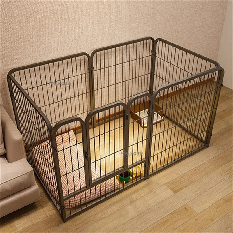 Wrought Iron Pet Fence: Modern Indoor Kennel & Isolation Door