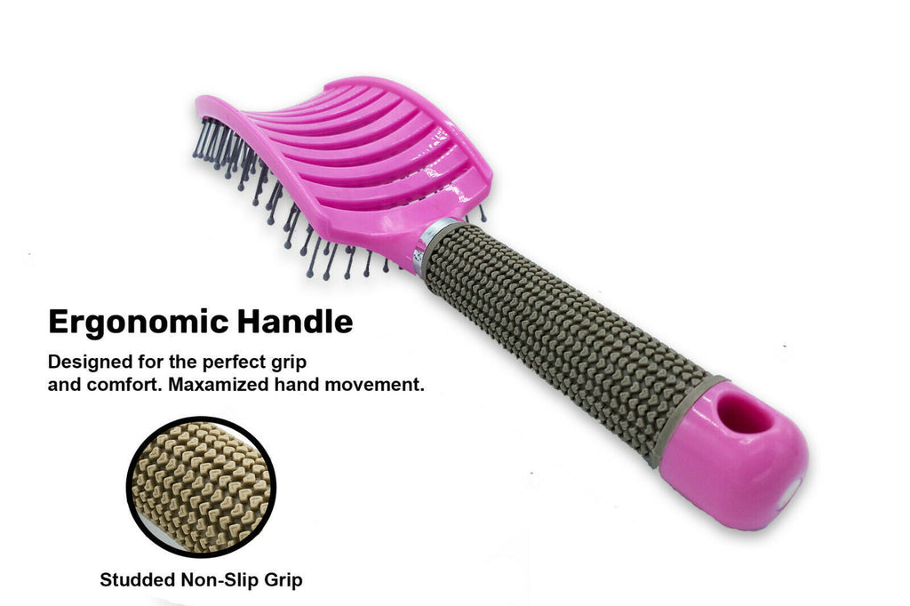 Styling Tool for Wet Curly Hair | Anti-Static Bending Nylon Detangling Brush
