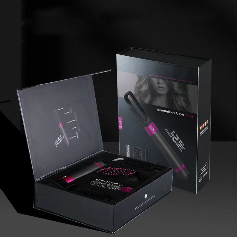 Automatic Hair Curler & Dryer Brush | 5-in-1 Electric Straightening Tool Beauty Gadget