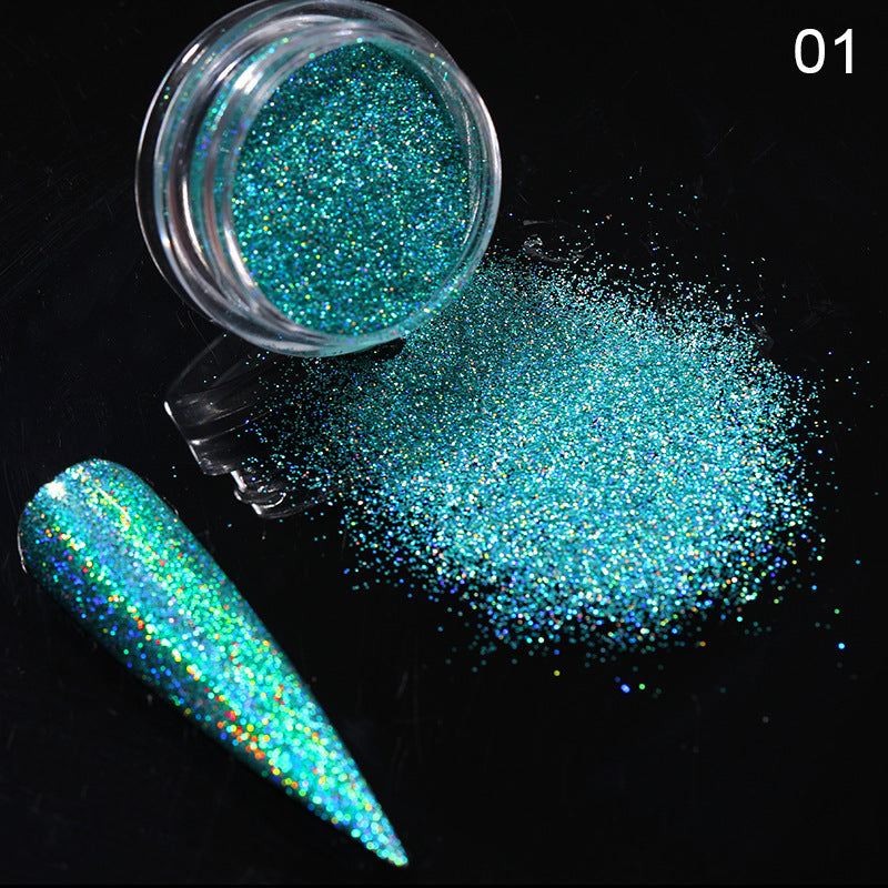 Ultra-Fine Aurora Nail Powder | Chrome Effect Magic Glitter for Nail Art