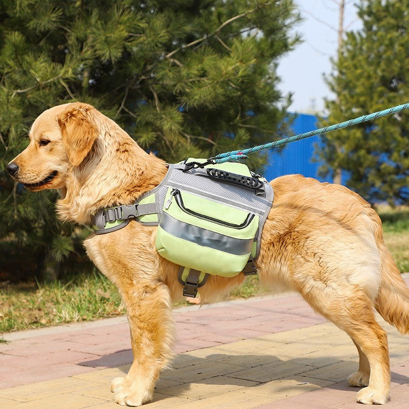 Adjustable Dog Hiking Backpack | Large Pet Travel Saddle Bag for Gear